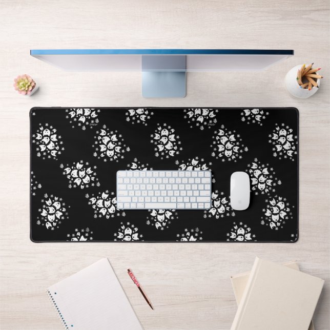 Westie Bouquets Desk Mat Schreibtischunterlage (Büro 1)