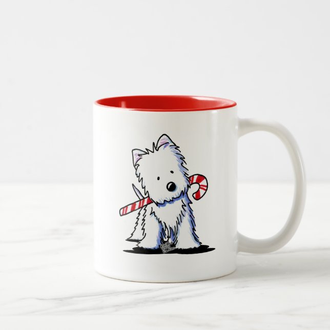 Westie Candy Cane Süsse Tasse (Rechts)
