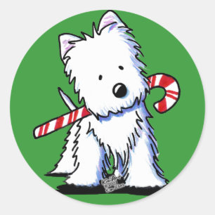 Westie Candycane Süsse KiniArt Stickers