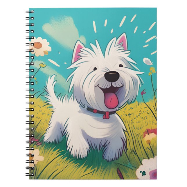 Westie carnet - Westie vit sa meilleure vie. (Devant)
