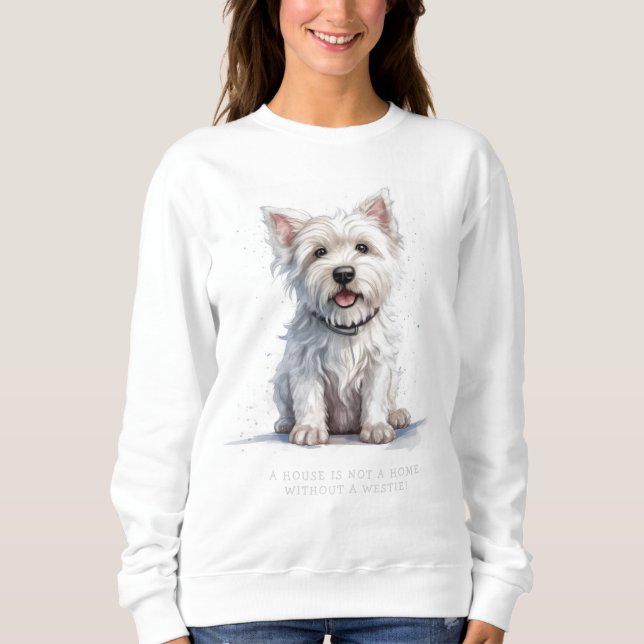 Westie Cheeky Cute Sweatshirt personnalisé (Devant)