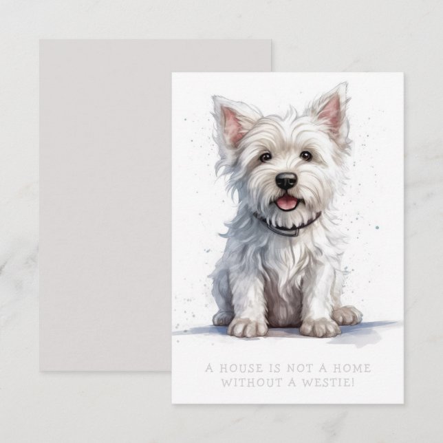 Westie Cheeky Niedlich Gruß Geburtstag Dankkarte (Vorne/Hinten)
