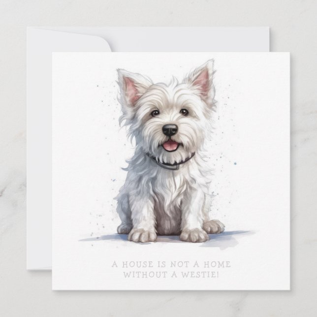 Westie Cheeky Niedlich Grußkarte personalisieren (Vorderseite)