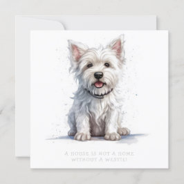 Westie Cheeky Niedlich Grußkarte personalisieren