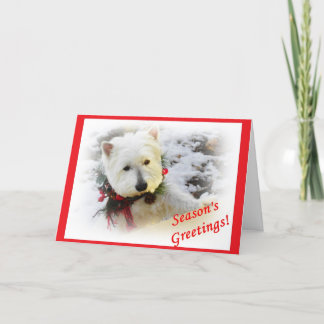 Westie Christmas Card Feiertagskarte