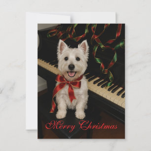 Westie Christmas Card Postkarte