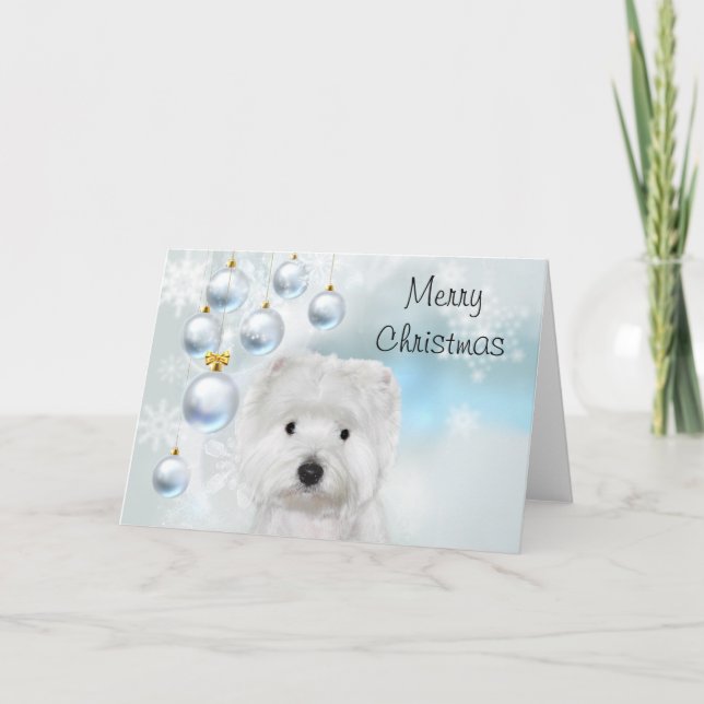 Westie Christmas Karte (Vorderseite)