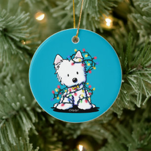 Westie Christmas KiniArt Keramik Ornament
