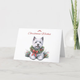 Westie Christmas wünschcard Feiertagskarte