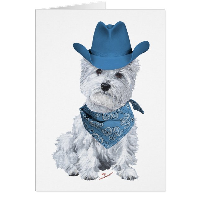 Westie Cowboy in Blue (Vorne)