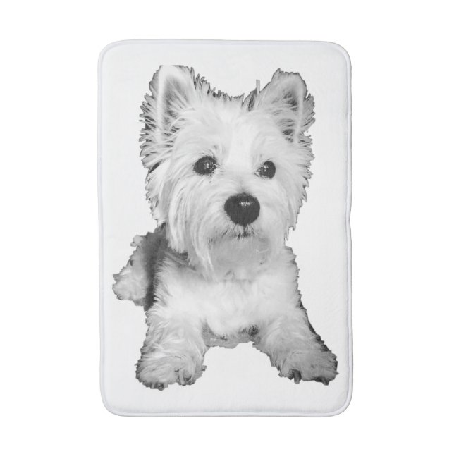 Westie des weißen weiße Badmatte Hochlandterriers Badematte (Vorderseite Vertikal)