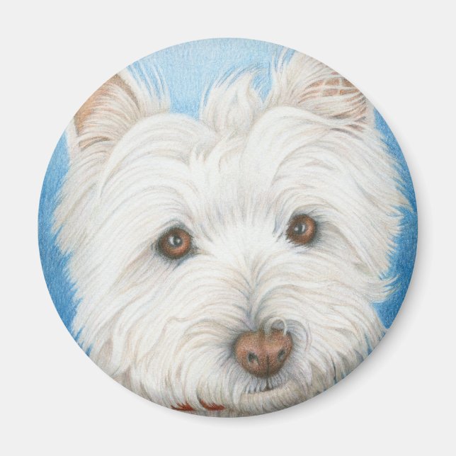 Westie Dog Magnet (Vorne)