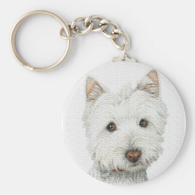 Westie Dog Schlüsselanhänger (Vorne)