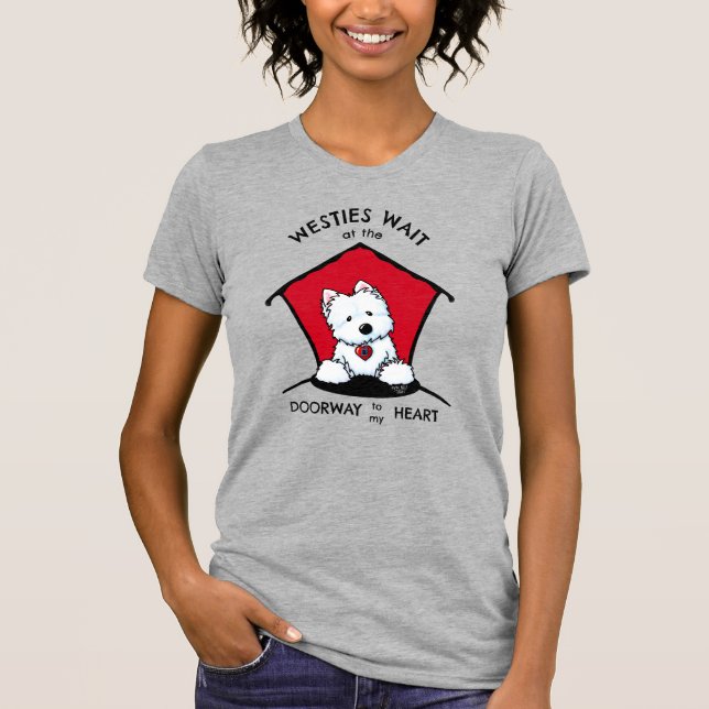 Westie Doorway zu meinem Herz-T - Shirt (Vorderseite)