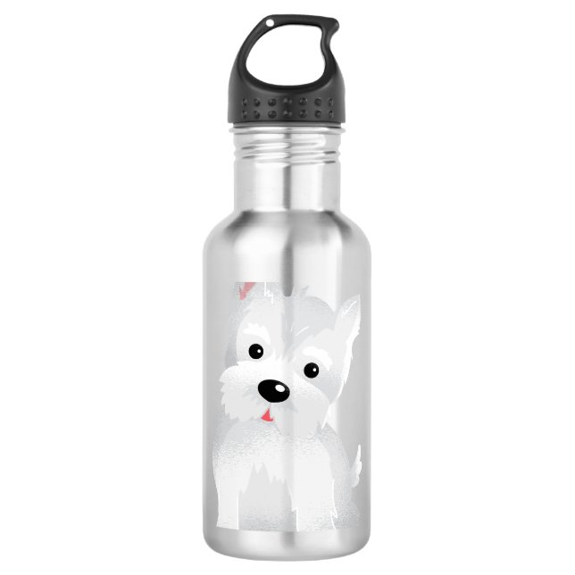 Westie Edelstahlflasche (Vorderseite)