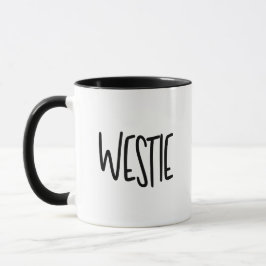 Westie Edgy Style Minimalist Chic & Fun Tasse