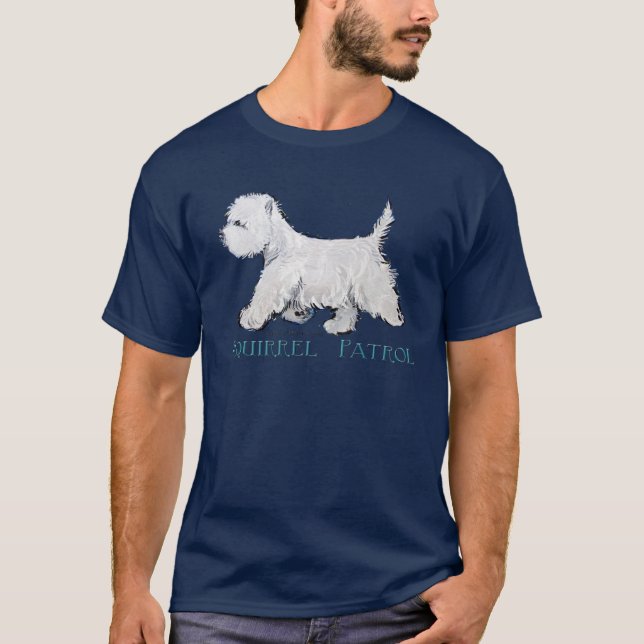 Westie Eichhörnchen-Patrouille T-Shirt (Vorderseite)