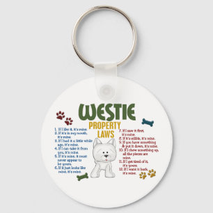 Westie Eigentums-Gesetze 4 Schlüsselanhänger