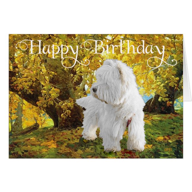 Westie en Bois d'or (Devant horizontal)