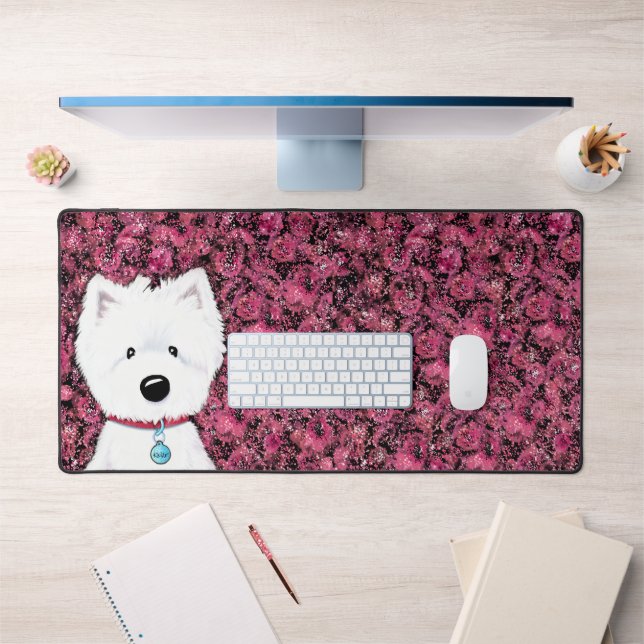 Westie Floral Impressions Bureau Mat (Bureau 1)