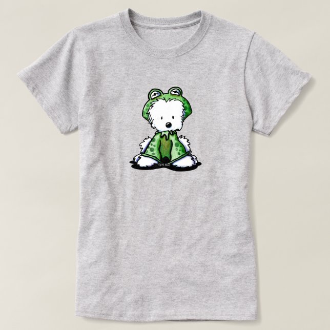 Westie Frosch T-Shirt (Design vorne)