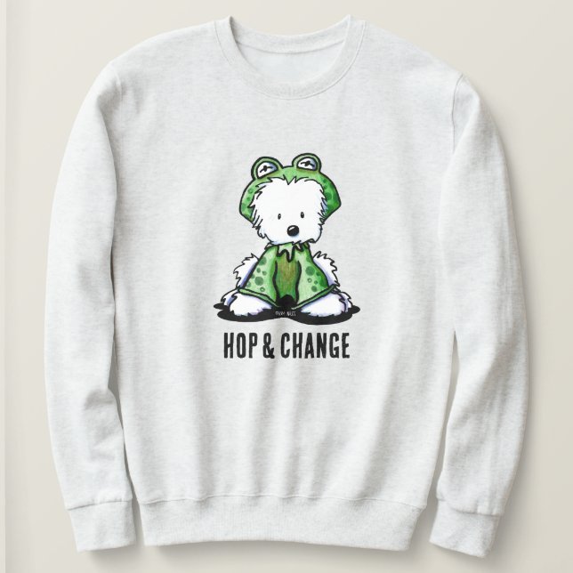Westie Frosch T-Shirt Sweatshirt (Design vorne)