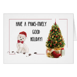 Westie Funny Christmas Dog mit Baum