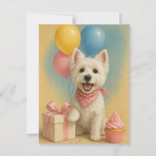 Westie Geburtstag Postkarte
