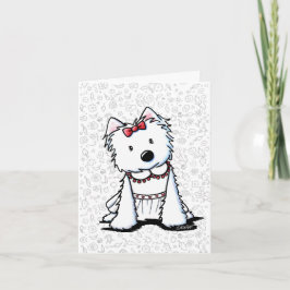 Westie Girl Card Karte