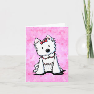 Westie Girl Card Karte
