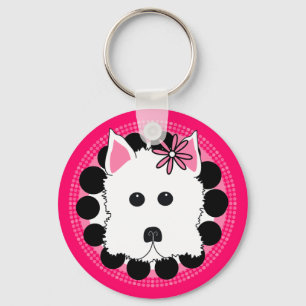 Westie Girl Schlüsselanhänger