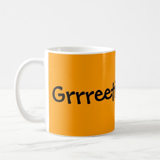Westie Grrreetings Tasse (Links)