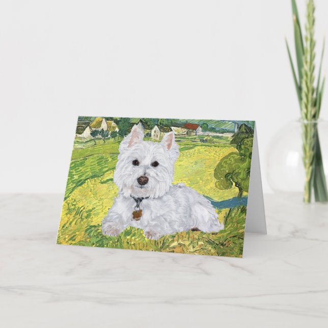 Westie Grußkarte Karte (Vorderseite)
