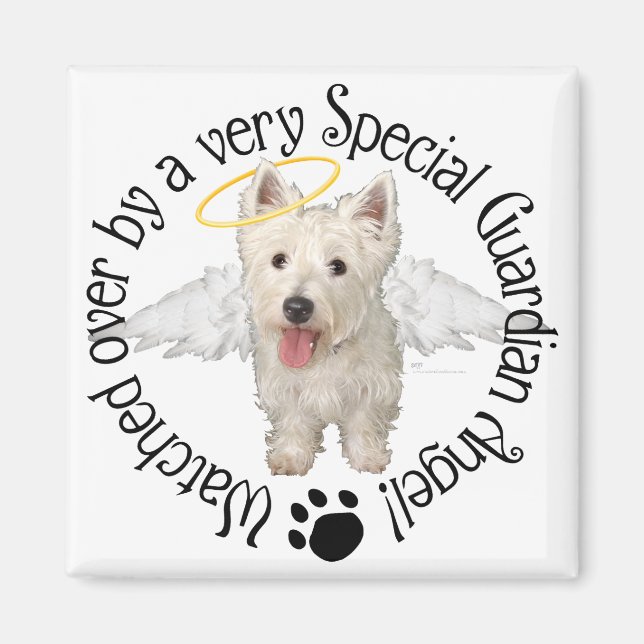Westie Guardian Angels Magnet (Vorne)