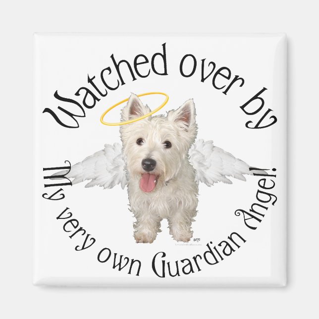 Westie Guardian Angels Magnet (Vorne)