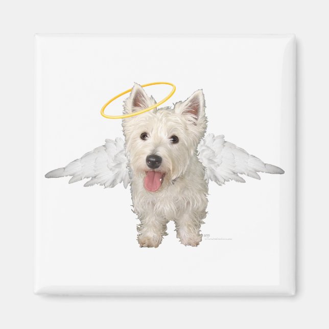 Westie Guardian Angels Magnet (Vorne)