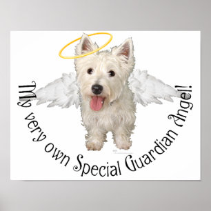 Westie Guardian Angels Poster
