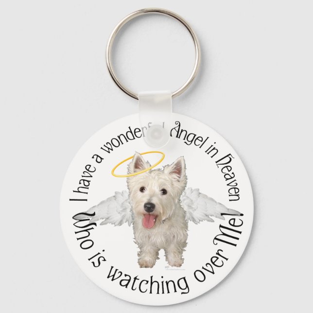 Westie Guardian Angels Schlüsselanhänger (Vorderseite)
