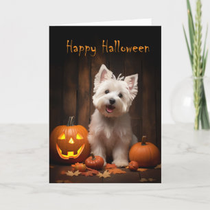 Westie Halloween Karte