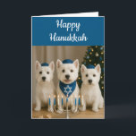 Westie Hanukkah Card - Leere Karte<br><div class="desc">Westie Hanukkah Grußkarte. Ideal für Geburtstage oder einfach nur hallo sagen! Ideal auch für Hunde-Mamas und Hunde-Vater!</div>
