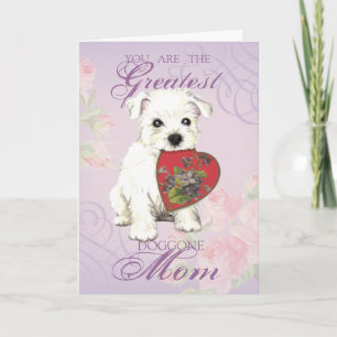 Westie Heart Mama Karte