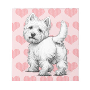 Westie-Herz-Notebook Notizblock