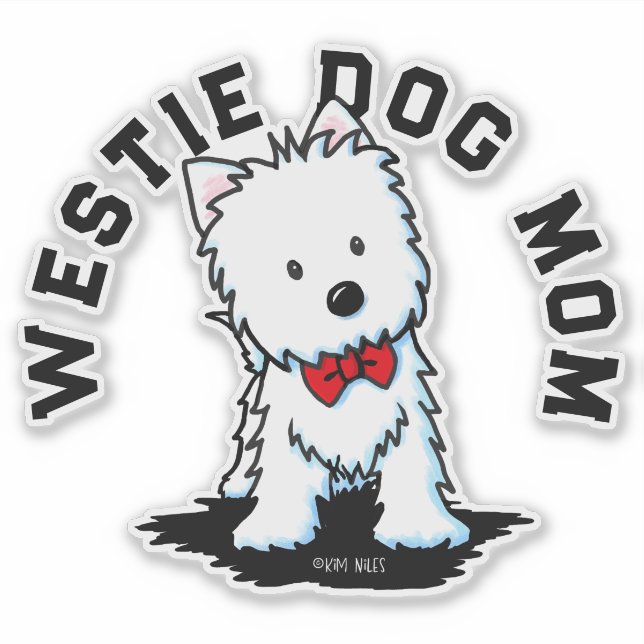Westie Hund Aufkleber (Vorderseite)