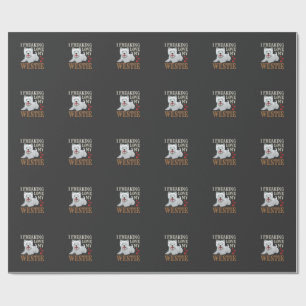 Westie Hund Liebe Typografie Geschenkpapier