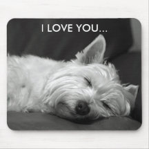 Westie Hund Mousepad - i-LIEBE SIE…