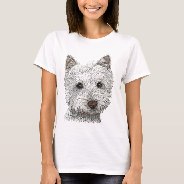 Westie Hund T-Shirt (Vorderseite)