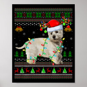 Westie Hund West Highland Terrier Hässlicher Weihn Poster