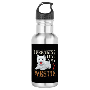 Westie-Hundeliebhaber-Typografie Edelstahlflasche