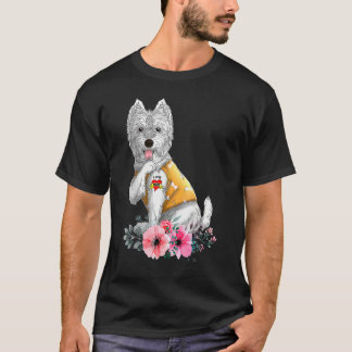 Westie I Love Mom Tattoo Dog   Funny Mother's Day  T-Shirt