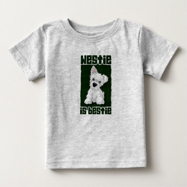 Westie is Bestie Baby T-shirt (Vorderseite)